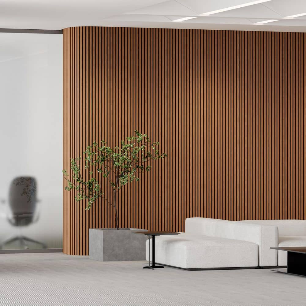 Ejoy 96 in. x 41 in. x 0.8 in. Flexible Acoustic Wood Wall Siding Panels in Warm Light Maple Color (1-Piece) (3)