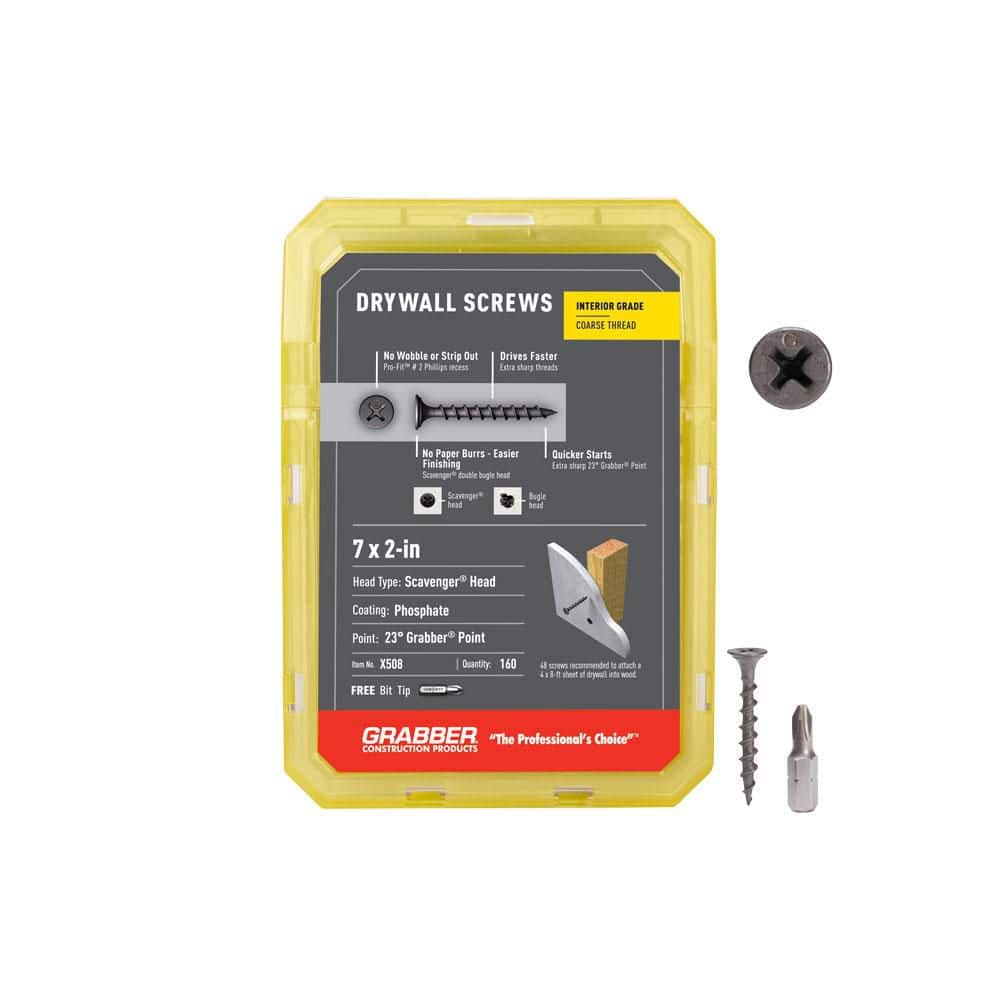 Grabber #7 x 2 in. Coarse Phillips Bugle Drywall Screw (1 lb.-Pack)