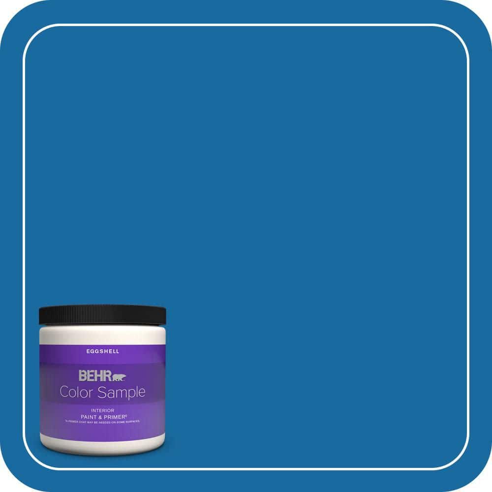 BEHR PREMIUM PLUS 8 oz. #S-G-560 Jazz Blue Eggshell Enamel Interior Paint & Primer Color Sample