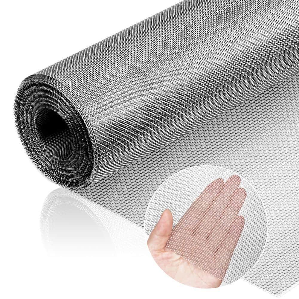 Angel Sar 16 in. x 144 in. 304 Stainless Steel Screen Mesh, Pretty Sturdy Welded Wire for Garden BBQ Air Vent (1)