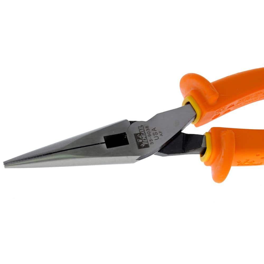 IDEAL Insulated Long Nose Plier, with Cutter, 8-1/2 in. (3)