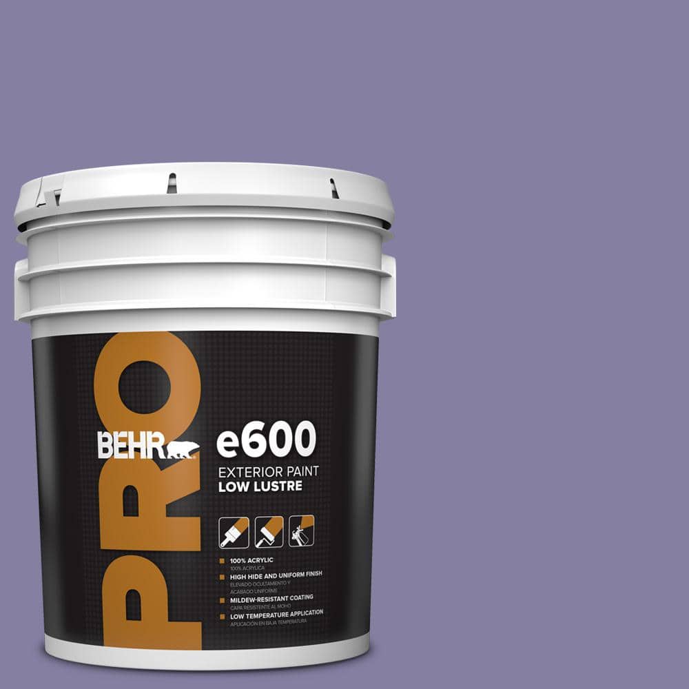 BEHR PRO 5 gal. #640D-6 Chinese Violet Low Luster Exterior Paint