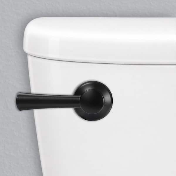 Korky StrongARM Toilet Handle and Lever - Fits Front, Side, Angled, Left, and Right Mount Toilets - Matte Black, Simple Style (2)