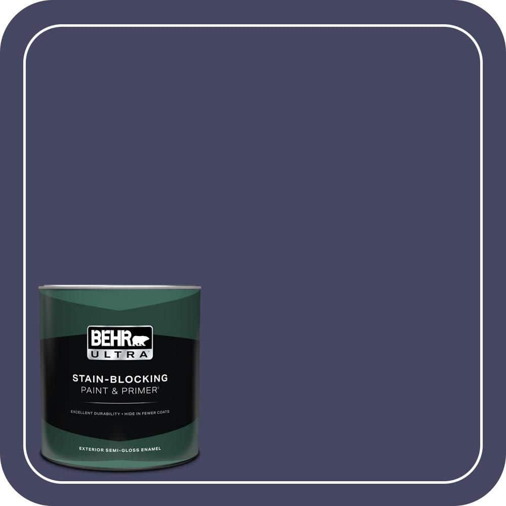 BEHR ULTRA 1 qt. #S-H-630 Lunar Eclipse Semi-Gloss Enamel Exterior Paint & Primer