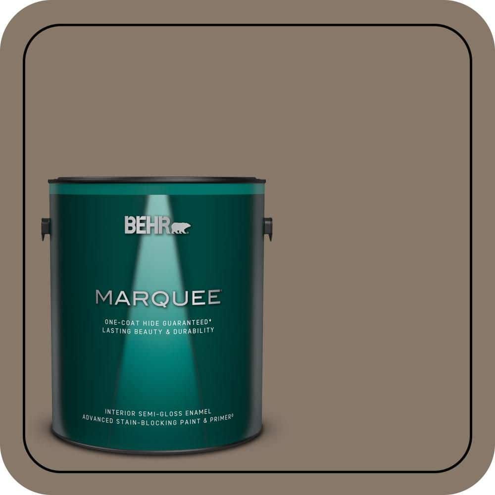 BEHR MARQUEE 1 gal. #MQ2-38 Grizzly One-Coat Hide Semi-Gloss Enamel Interior Paint & Primer
