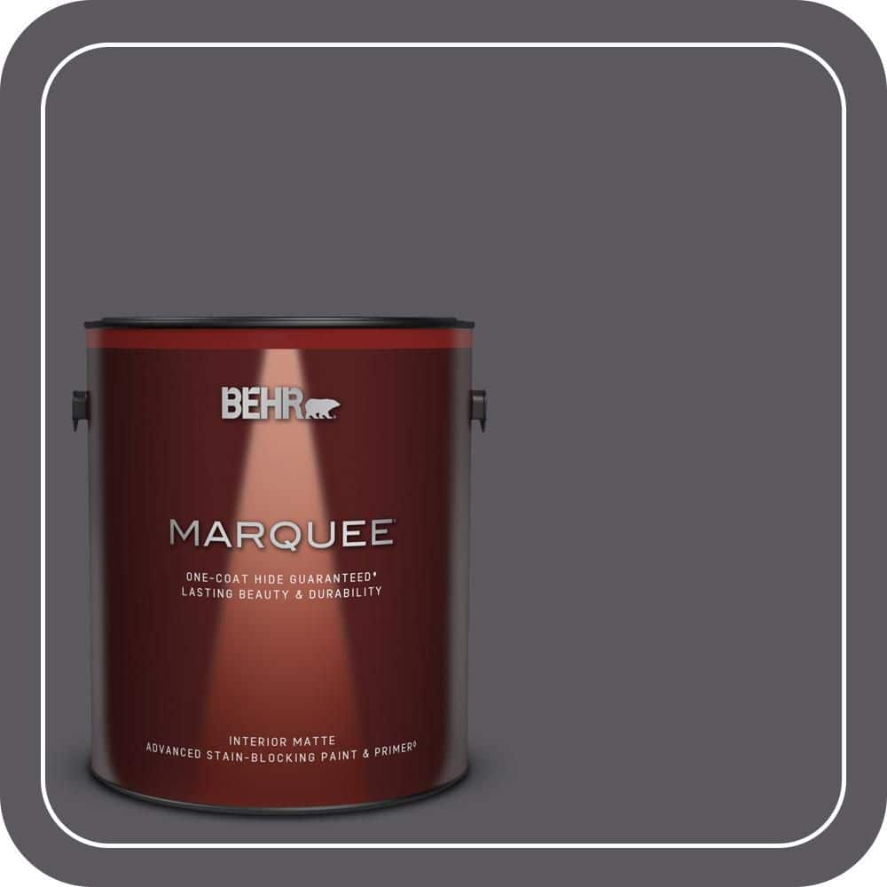 BEHR MARQUEE 1 gal. #MQ5-02 Dark Shadows One-Coat Hide Matte Interior Paint & Primer