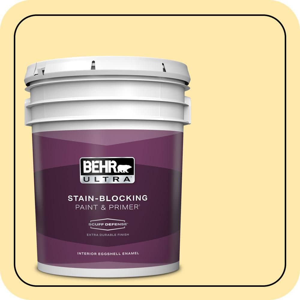 BEHR ULTRA 5 gal. #P290-2 Sweet as Honey Extra Durable Eggshell Enamel Interior Paint & Primer