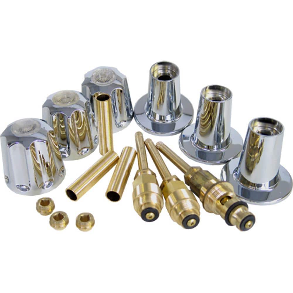 Everbilt 3-Handle Shower Valve Repair Kit with 2-Piece Escutcheon for Gerber Tub/Shower Faucets Replaces 87-215