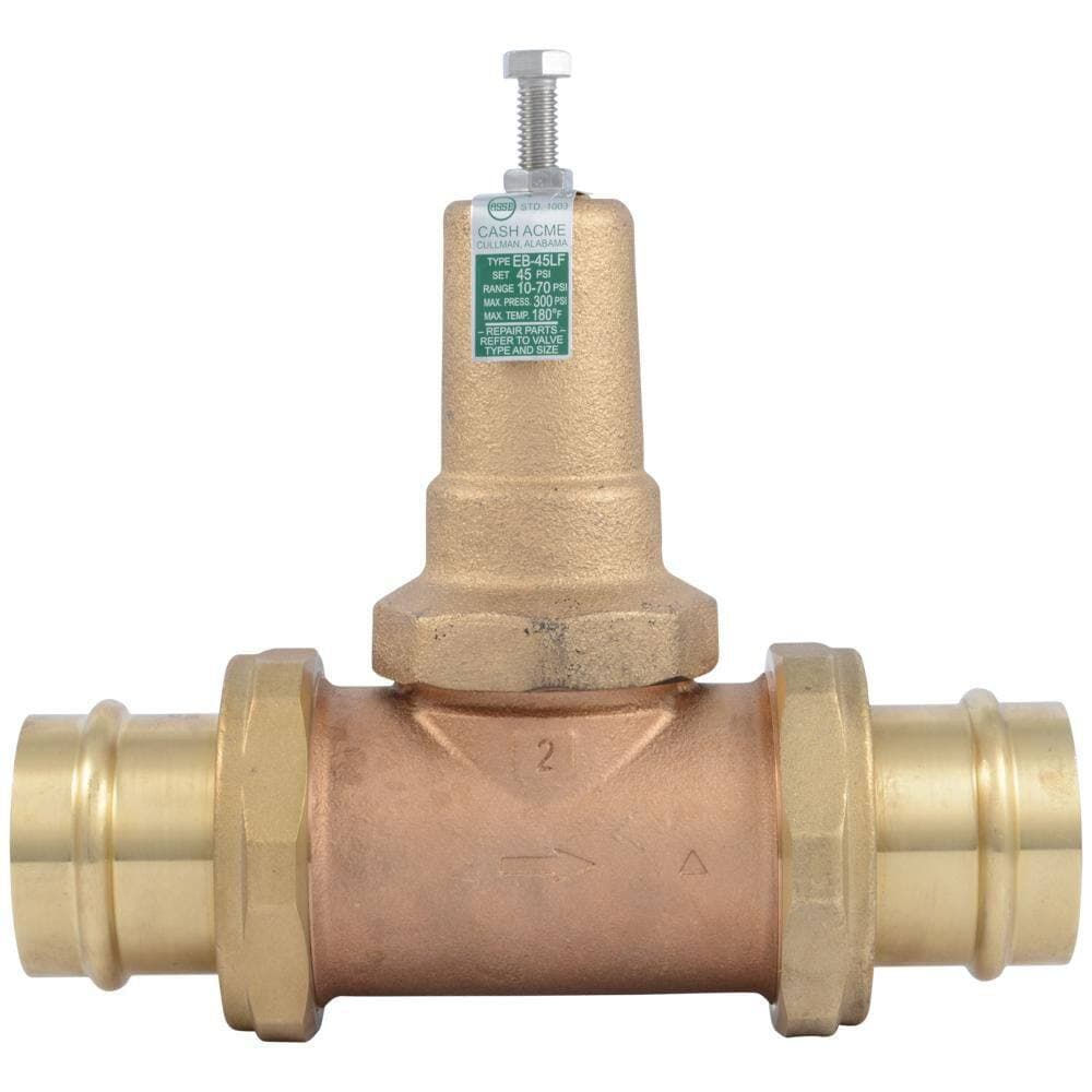 Cash Acme 2 in. Copper Press EB45 Pressure Regulating Valve Poly Top (2)