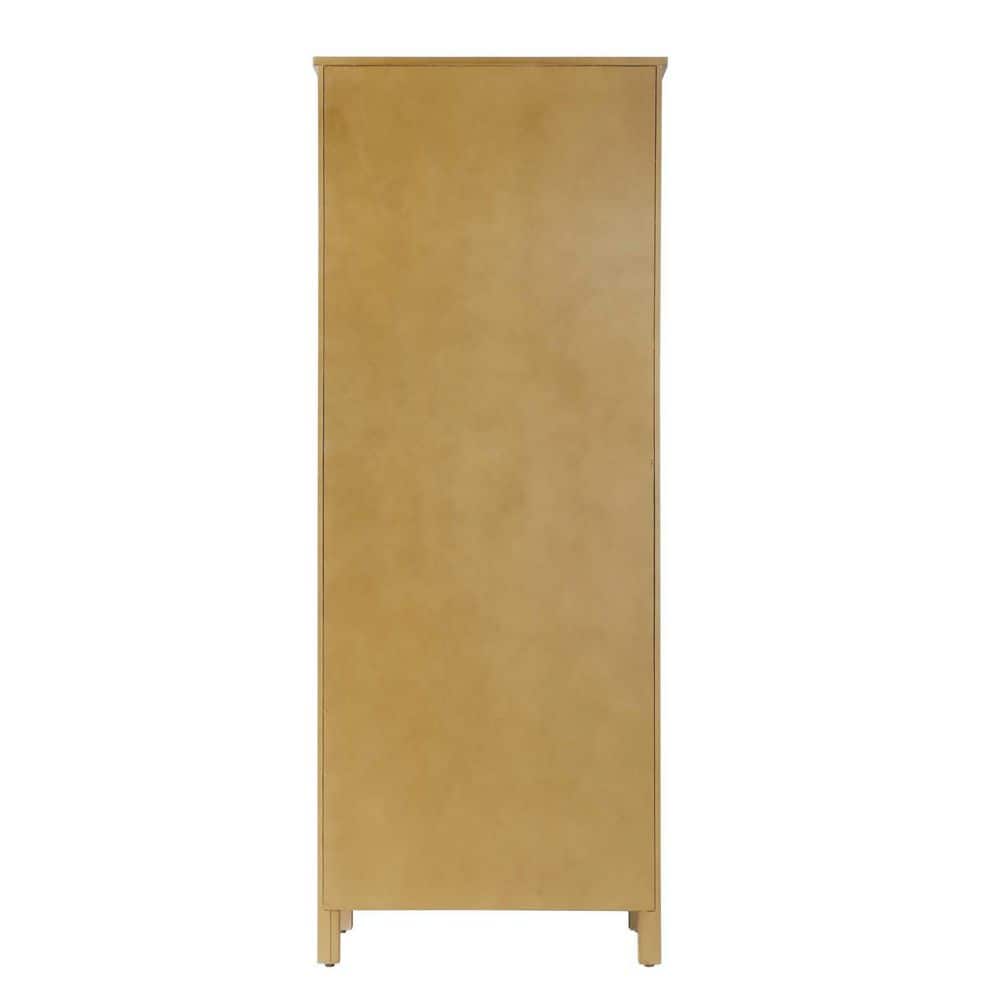 TIMELESS HOME 28 in. W x 18 in. D x 72 in. H Beige Freestanding Linen Cabinet (3)
