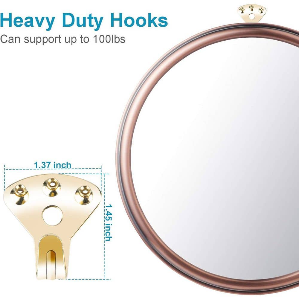 Adrinfly Heavy Duty Picture Hangers with Nails Support 100 lbs. Minimal Wall Damage Easy Use Home Decoration 10-Pieces Gold (3)