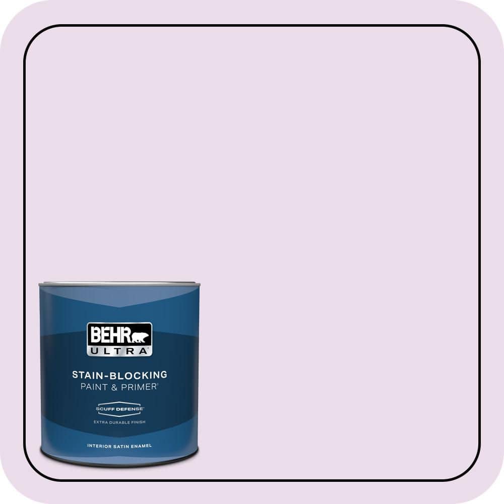 BEHR ULTRA 1 qt. #P100-1 Sprinkle Extra Durable Satin Enamel Interior Paint & Primer