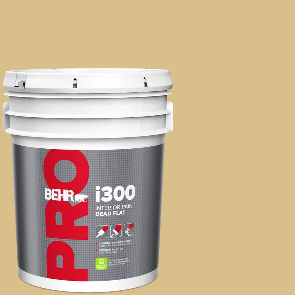 BEHR PRO 5 gal. #MQ2-18 Honey Tea Dead Flat Interior Paint