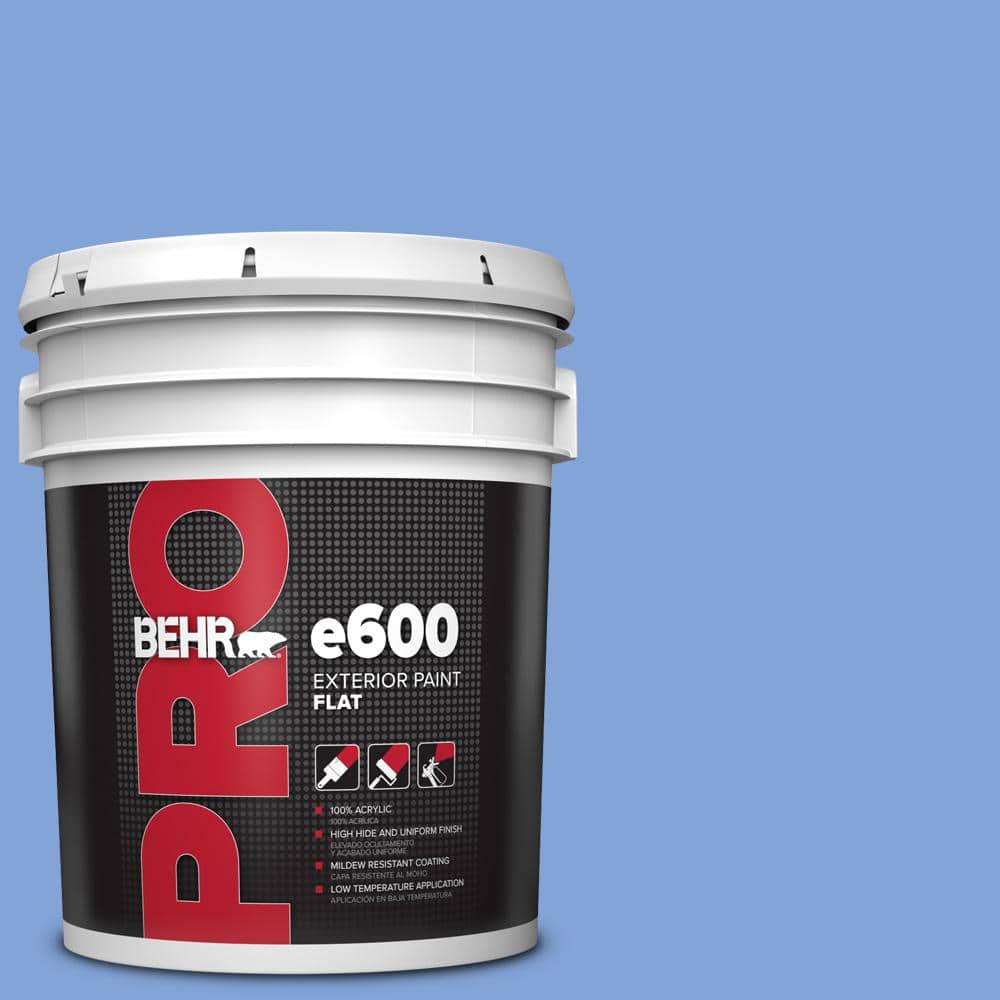 BEHR PRO 5 gal. #P530-4 Periwinkle Flat Exterior Paint