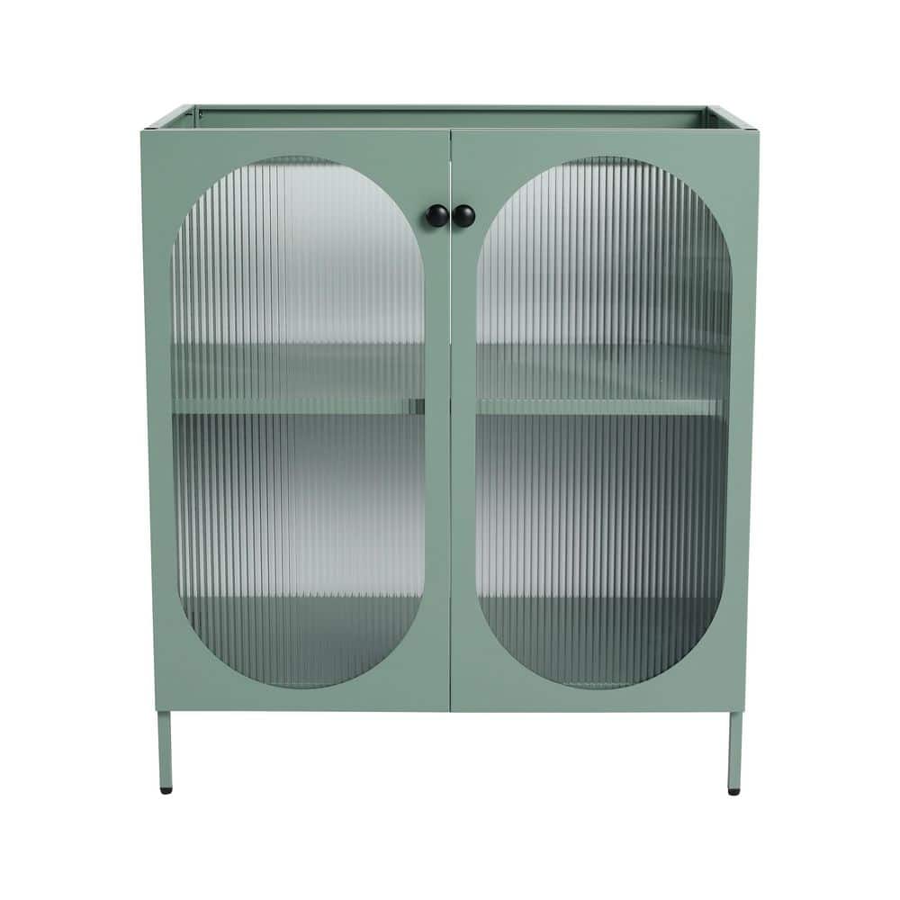 Buruis 29.3 in. Bath Vanity Cabinet without Top in Green with 2 Doors, Faucet and Sink Not Included (1)