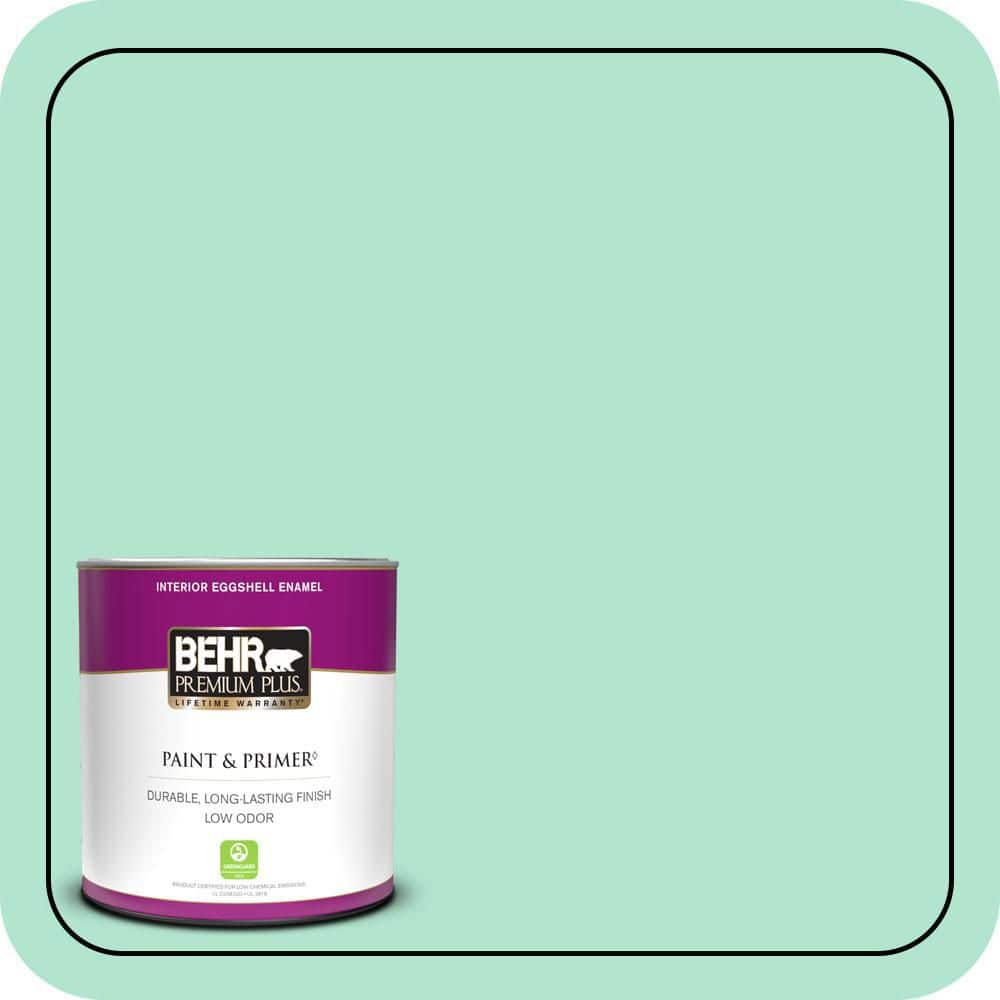 BEHR PREMIUM PLUS 1 qt. #P420-2 Crystal Rapids Eggshell Enamel Low Odor Interior Paint & Primer