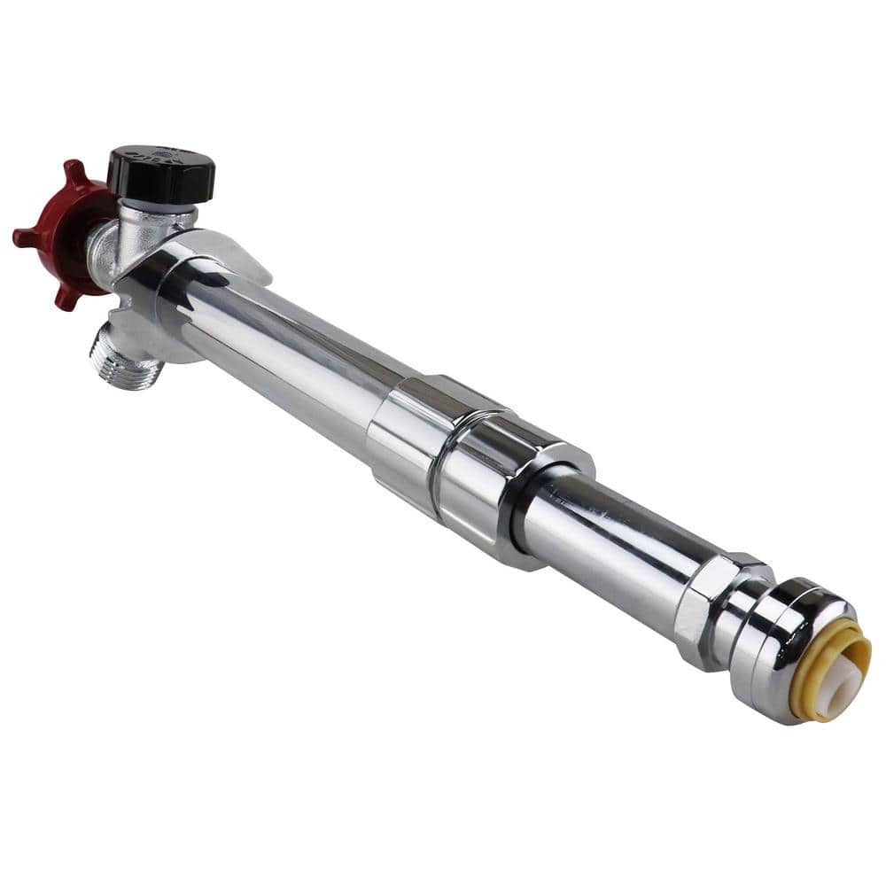 Tectite 1/2 in. Push-to-Connect x 3/4 in. MHT Chrome Plated Brass 7-12 in. Telescoping Anti-Siphon Frost Free Sillcock Valve (3)
