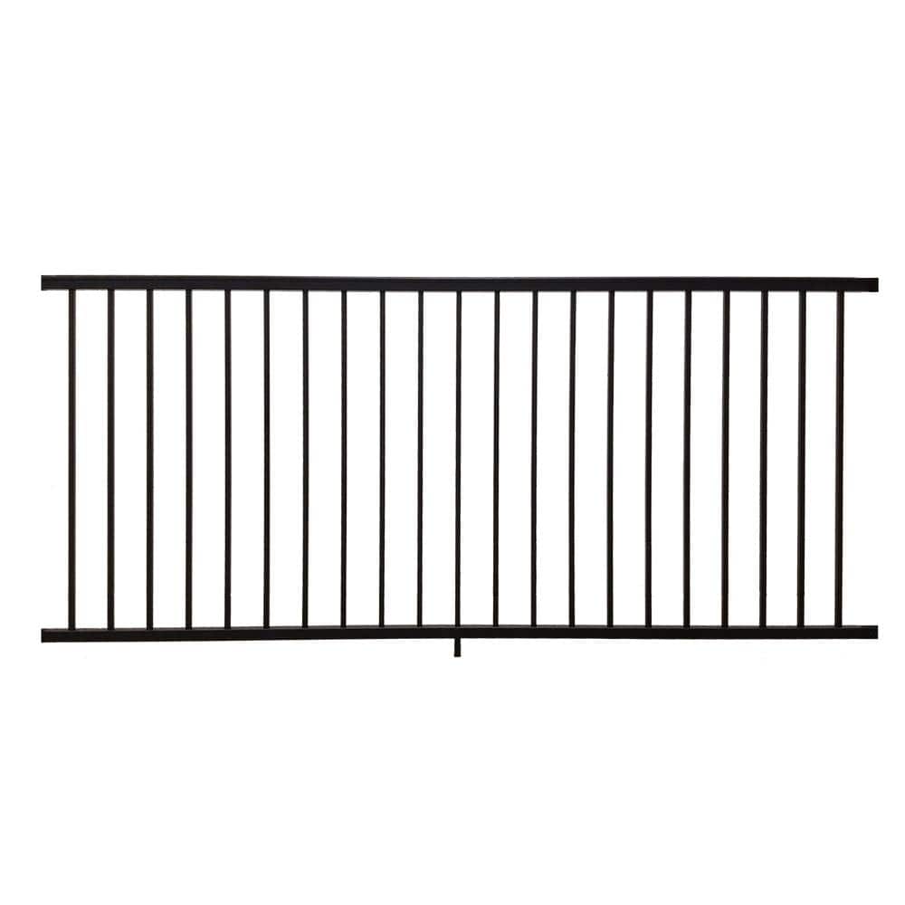 Weatherables Stanford 36 in. H x 96 in. W Textured Black Aluminum Railing Kit (1)