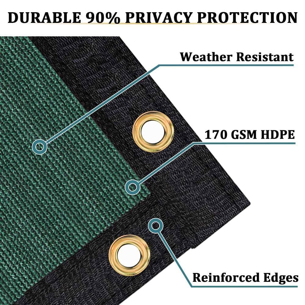 Unbranded 4 ft. x 50 ft. Fence Privacy Screen Heavy Duty 90% Coverage Dark Green 1 Panel (3)