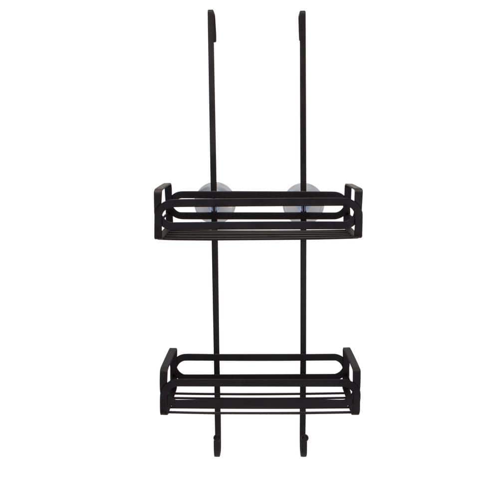 m MODA at home enterprises ltd. Granton 25.8 in. x 10.6 in. Over-the-Door Shower Caddy in Black
