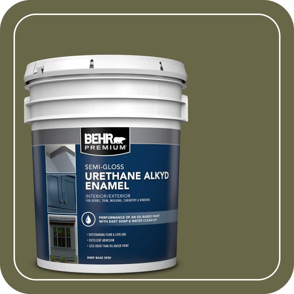 BEHR PREMIUM 5 gal. #PPU9-24 Amazon Jungle Urethane Alkyd Semi-Gloss Enamel Interior/Exterior Paint