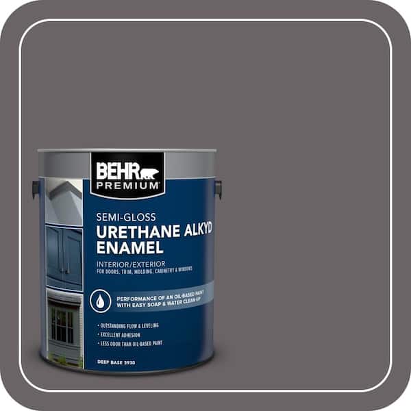 BEHR PREMIUM 1 gal. #PPU17-19 Arabian Veil Urethane Alkyd Semi-Gloss Enamel Interior/Exterior Paint (2)