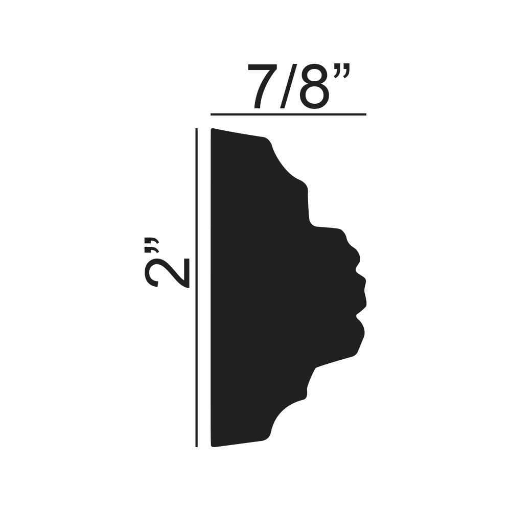 American Pro Decor 7/8 in. x 2 in. x 96 in. Floral Polyurethane Panel Moulding Pro Pack 48 LF (6-Pack) (3)