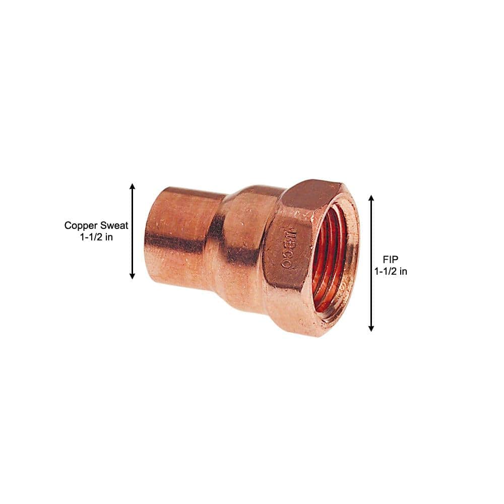 NIBCO 1-1/2 in. Copper Cup x FIP Female Adapter Fitting (3)
