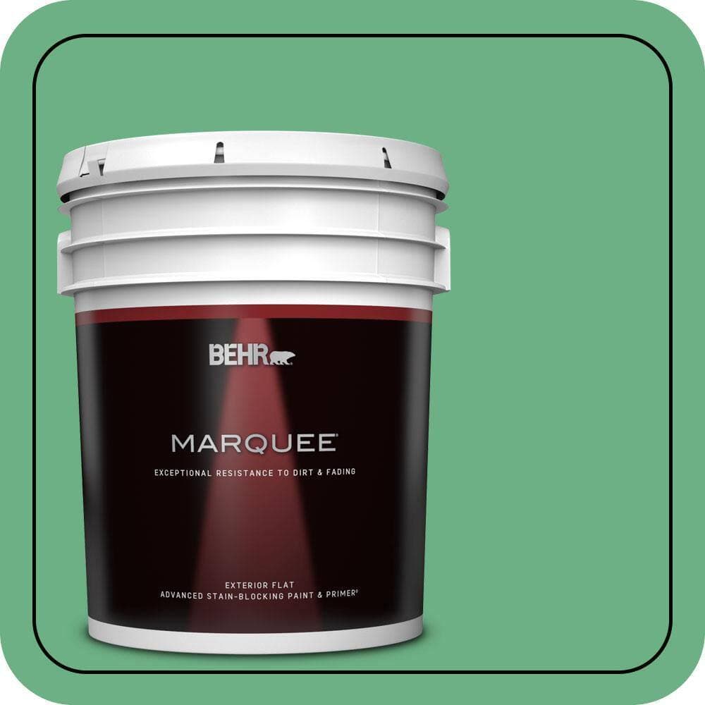 BEHR MARQUEE 5 gal. #P410-5 Lily Pads Flat Exterior Paint & Primer