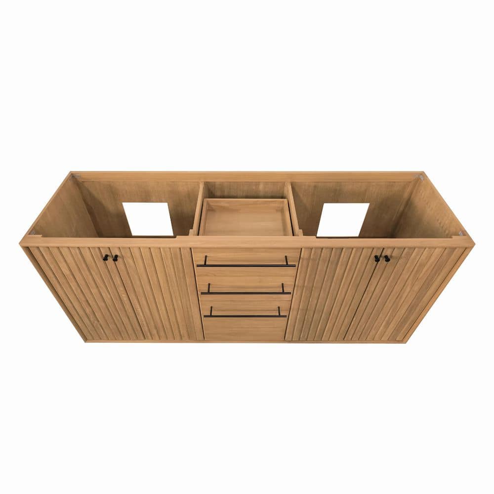 Avanity Parker 72 in. Bath Vanity Cabinet without Top in Natural Teak Assembled (3)