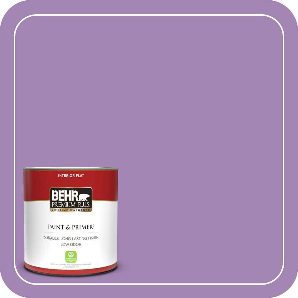 BEHR PREMIUM PLUS #660B-6 Daylight Lilac Enamel Interior Stain-Blocking Paint and Primer (1)