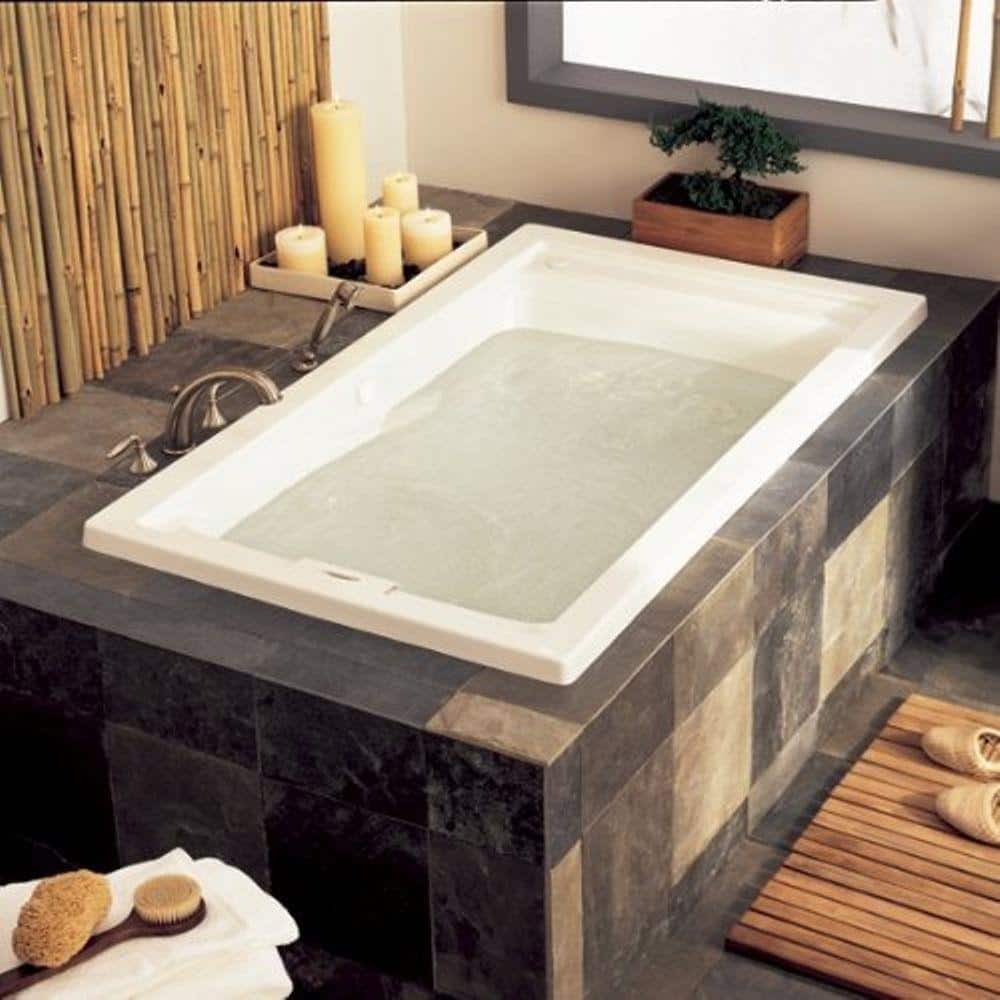 American Standard EverClean 60 in. x 32 in. Rectangular Whirlpool Bathtub with Reversible Drain in White (2)