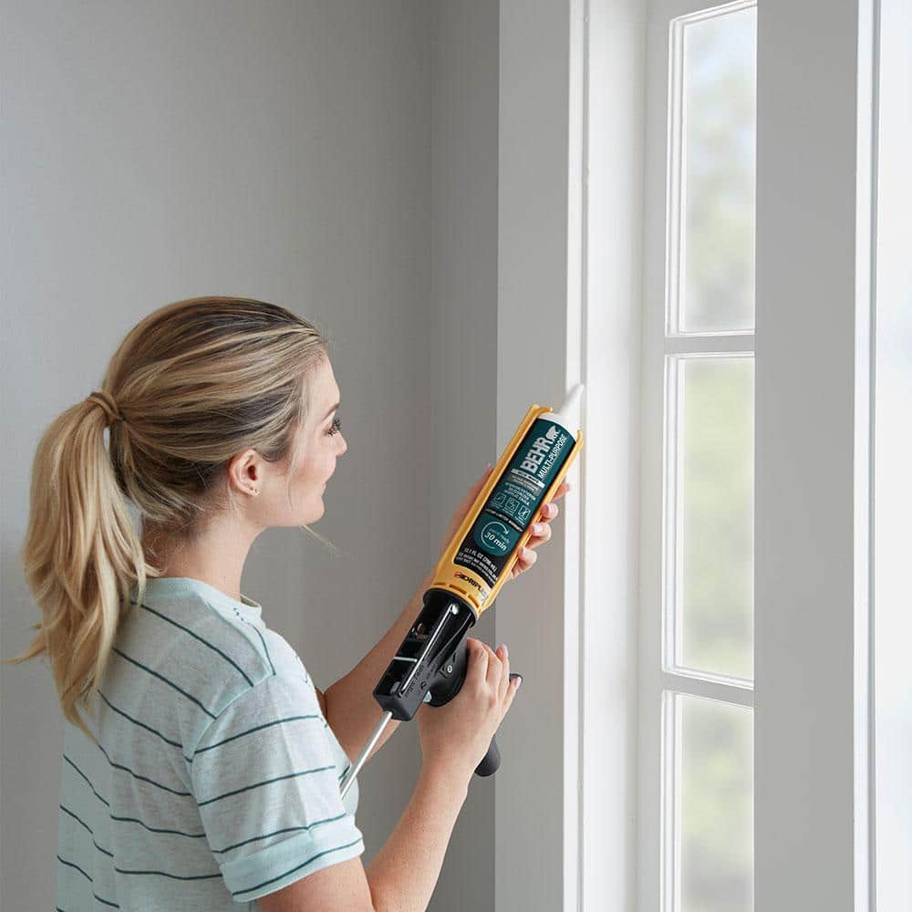 BEHR Multi-Purpose 10.1 fl. oz. White Siliconized Acrylic Latex Caulk (3)