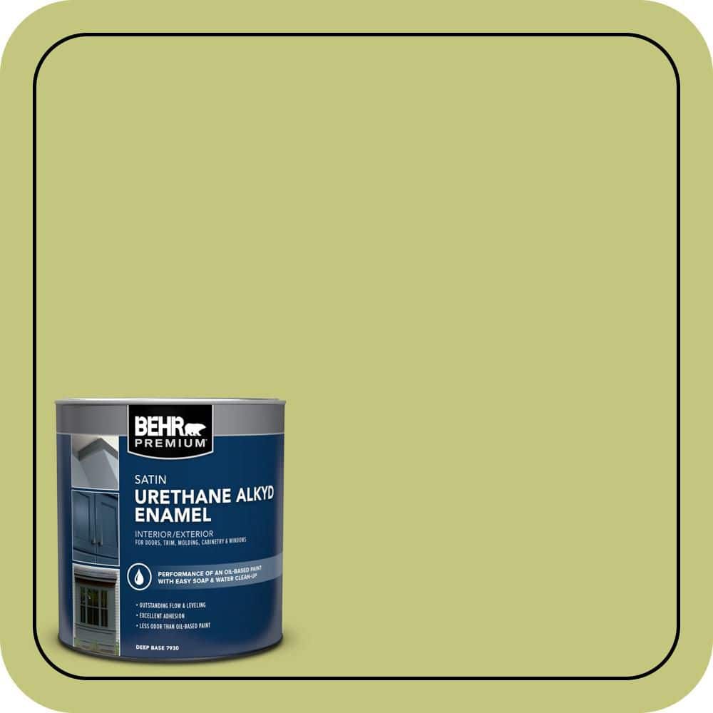 BEHR PREMIUM 1 qt. #P360-4 Soda Pop Satin Enamel Urethane Alkyd Interior/Exterior Paint (1)