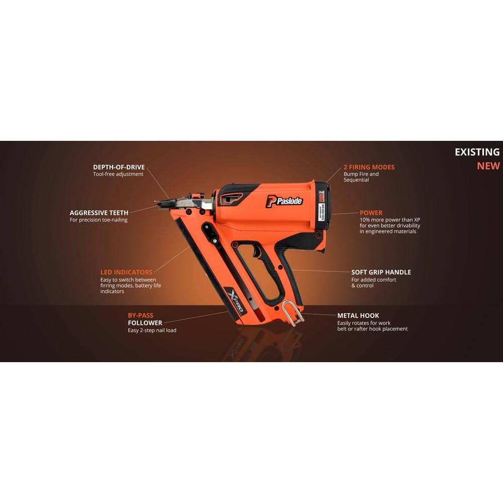 Paslode CF325XPRO 24 7.2-Volt Lithium-Ion Battery 3-1/4 in. 30 Degree Gas Powered Cordless Strip Load Framing Nailer (3)