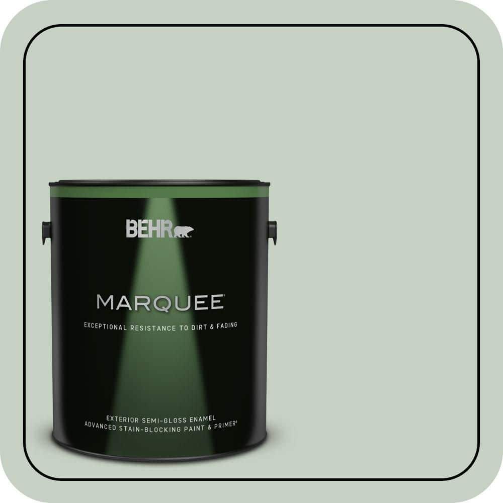 BEHR MARQUEE 1 gal. #N400-2 Frosted Sage Semi-Gloss Enamel Exterior Paint & Primer