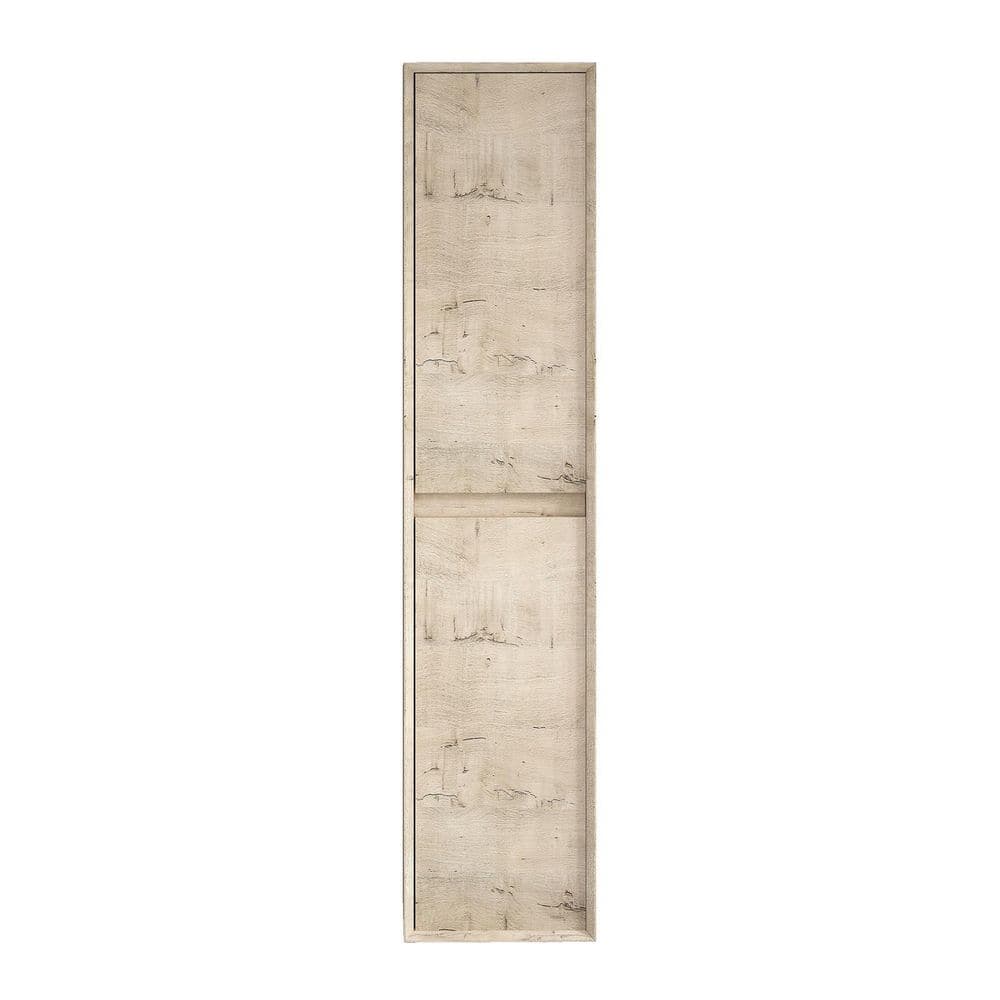 BV Better Vanity Alysa Tall 13.8 in. W 11.8 in. D 63 in. H Brown Wall Floating Slim Linen Cabinet (2)