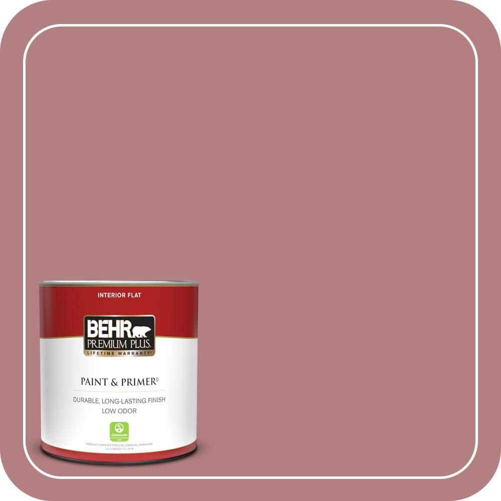 BEHR PREMIUM PLUS #T14-15 Minuet Rose Flat Low Odor & Primer (1)