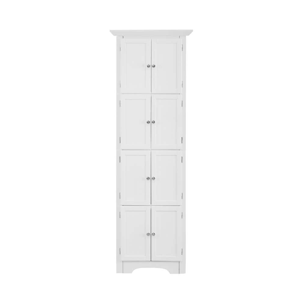 Unbranded 24.25 in. W 12.25 in. D 72 in. H Linen Cabinet with Doors and 4 Shelves (1)
