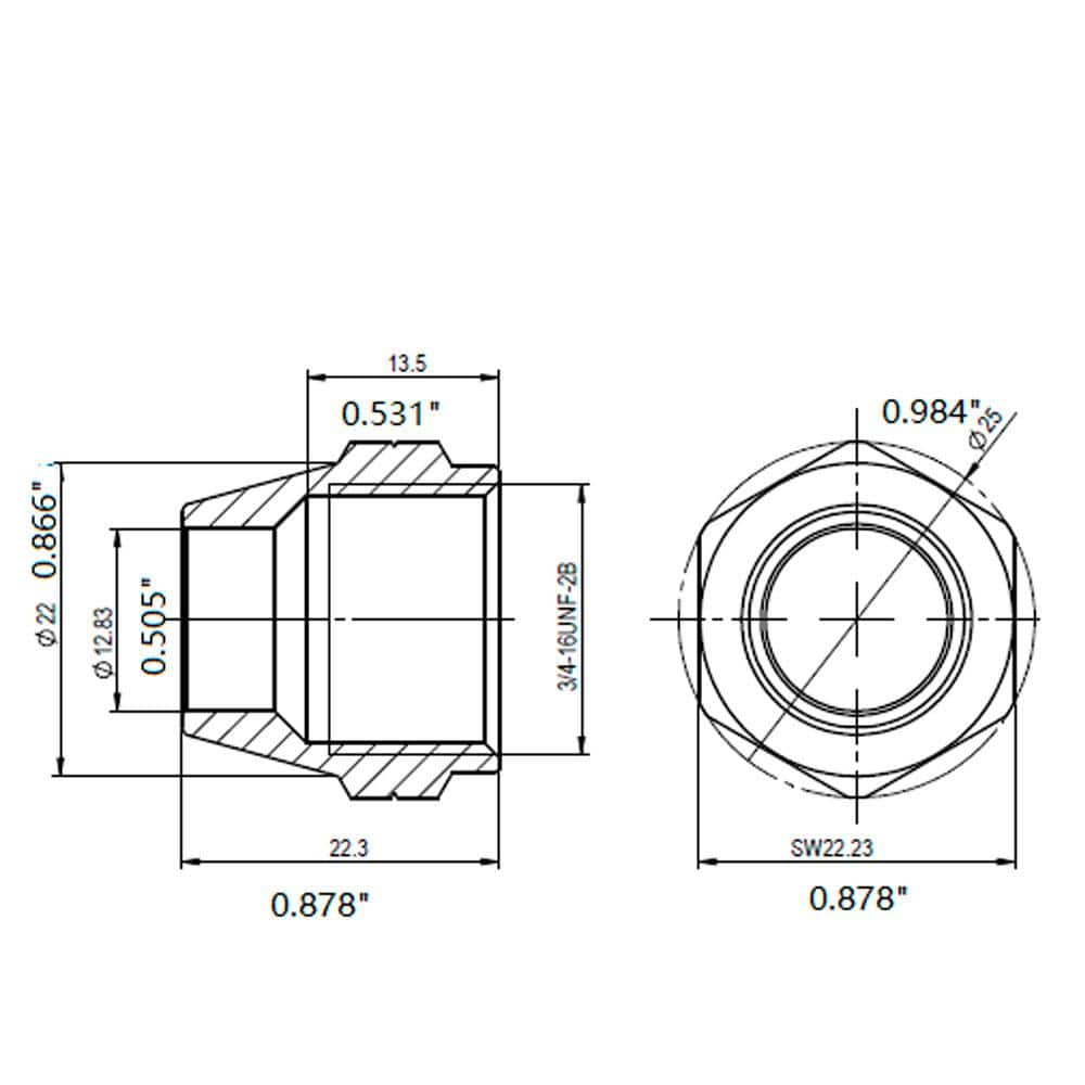 Everbilt 1/2 in. Flare Brass Nut Fitting (2-Pack) (2)