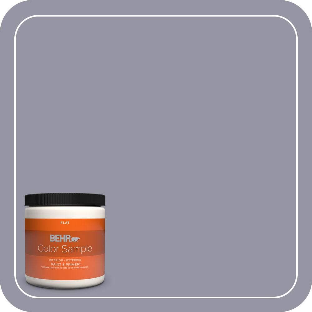 BEHR PREMIUM PLUS 8 oz. #640F-5 Ash Violet Flat Interior/Exterior Paint & Primer Color Sample