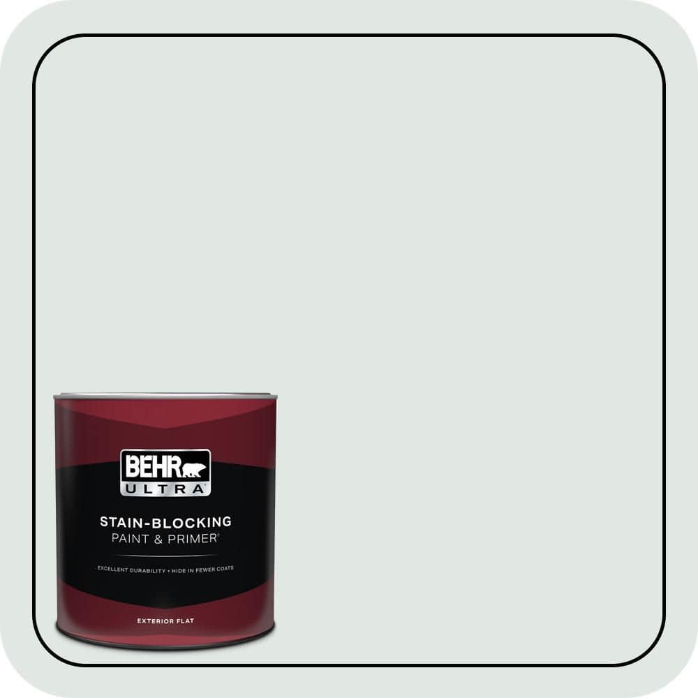 BEHR ULTRA 1 Qt. #490E-1 Glimmer Flat Exterior Paint & Primer