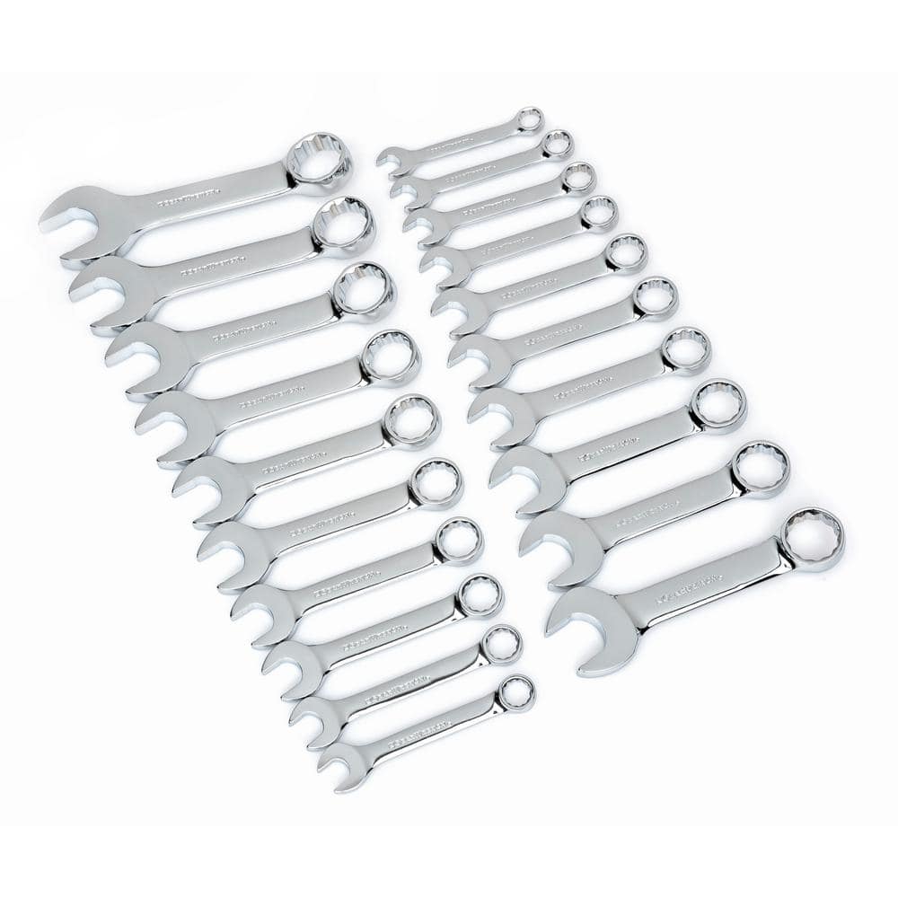 GEARWRENCH SAE/Metric 12-Point Stubby Combination Wrench Set (20-Piece) (1)
