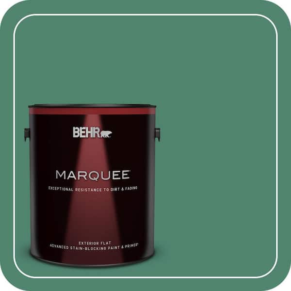 BEHR MARQUEE 1 gal. #480D-6 Billiard Room Flat Exterior Paint & Primer (2)