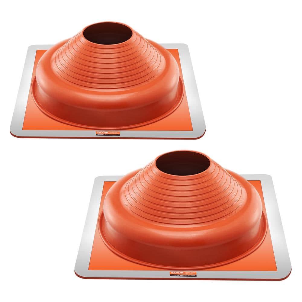 VEVOR 2-Pieces Roof Pipe Flashing Boots, Fit Pipe OD 6-1/4 in.-11-3/4 in., Flexible Silicone Roofing Jack Pipe Flashing (1)