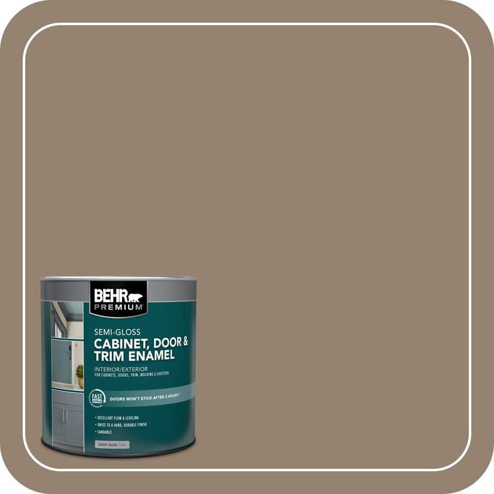 BEHR PREMIUM 1 qt. #HDC-AC-14 Bristol Beige Semi-Gloss Enamel Interior/Exterior Cabinet, Door & Trim Paint