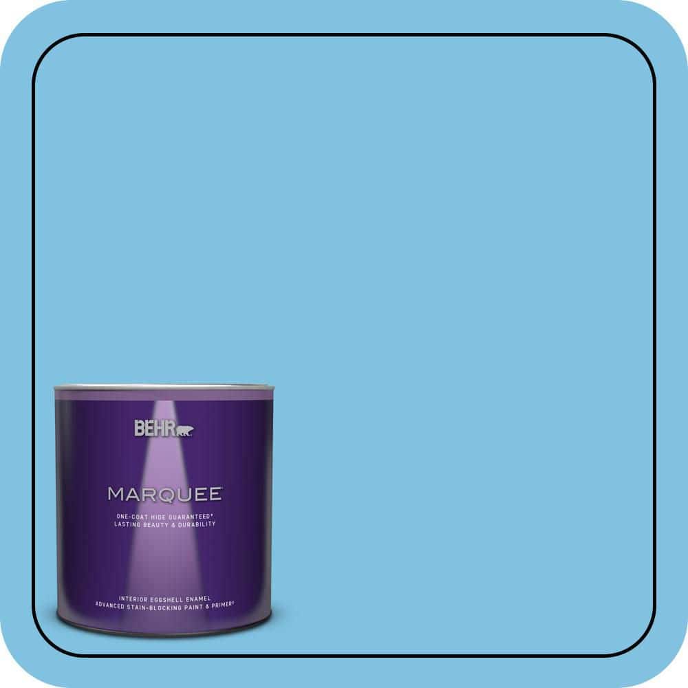BEHR MARQUEE 1 qt. #540B-4 Horizon Haze Eggshell Enamel Interior Paint & Primer