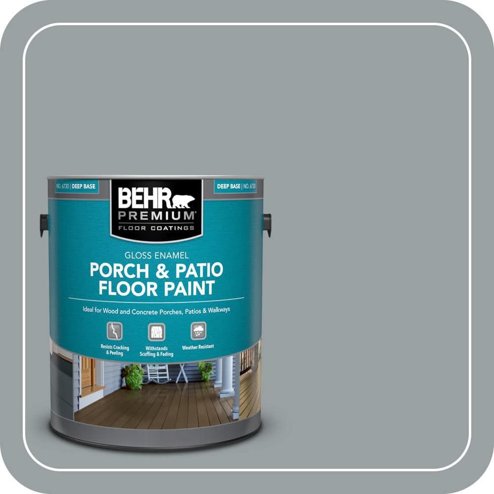 BEHR PREMIUM 1 gal. #HDC-SM16-02 Grey River Rock Gloss Enamel Interior/Exterior Porch and Patio Floor Paint