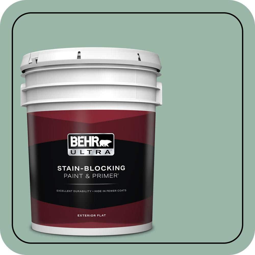 BEHR ULTRA 5 gal. #S420-3 Nile River Flat Exterior Paint & Primer