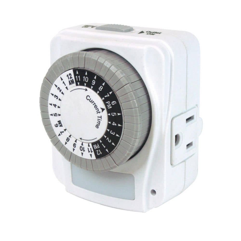 Unbranded 125-Volt Indoor Mechanical Timer, White (2)